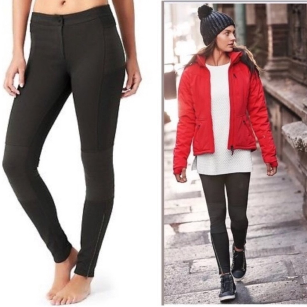 Athleta Trailsetter Moto Ponte Pant Black 4P